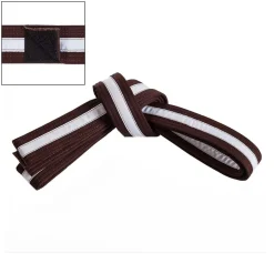 Century US Retail Adjustable White Striped Belt