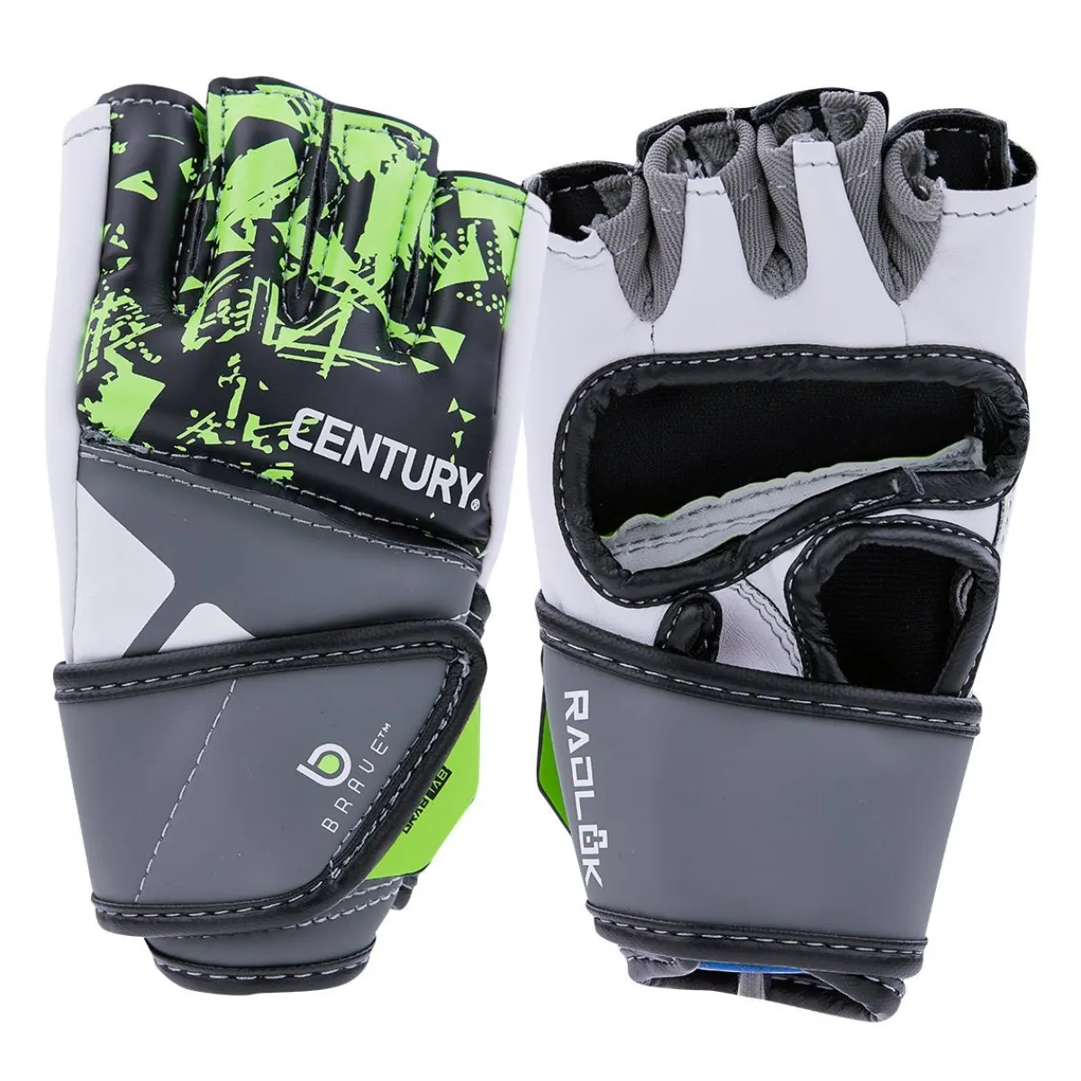 Outlet Century US Retail Brave Youth Open Palm Gloves Black/Green