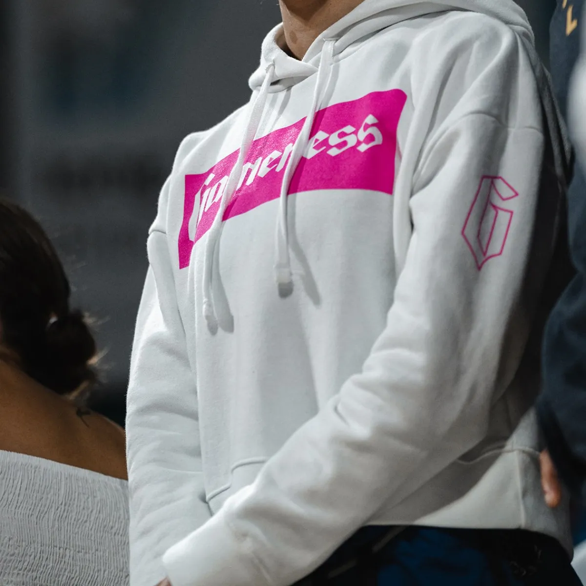 New Gameness Classic Crop Hoodie White