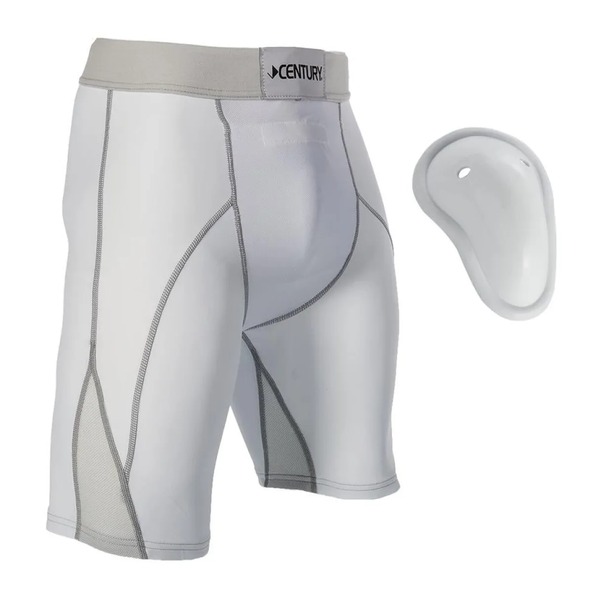 Outlet Century US Retail Compression Short with Cup White