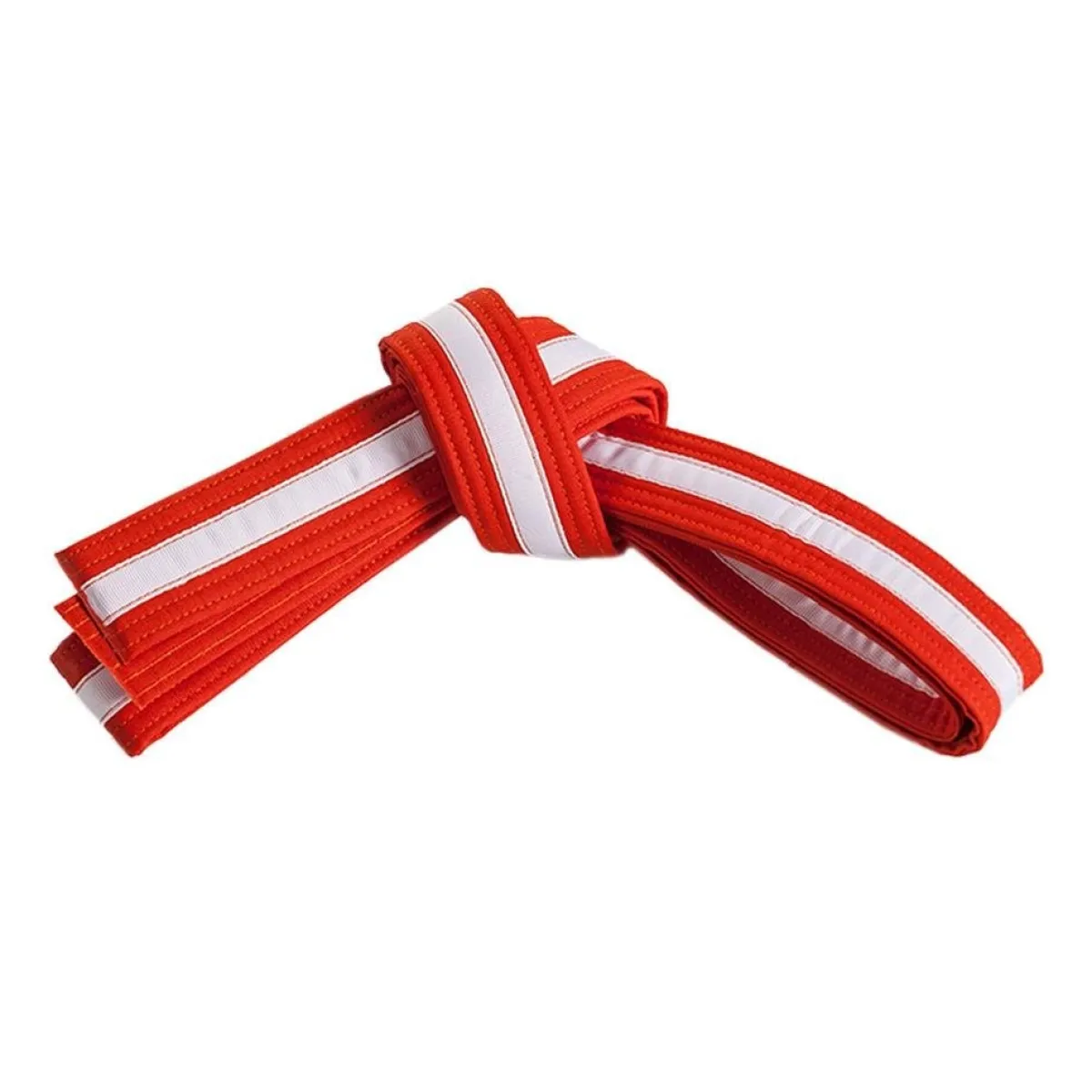 New Century US Retail Double Wrap White Striped Belt