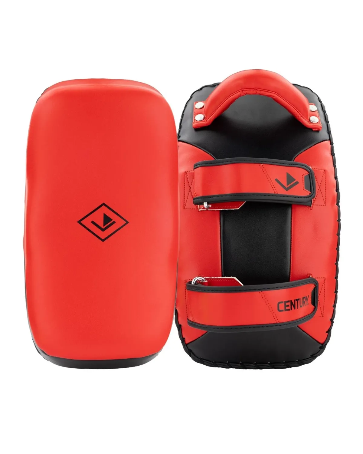 Hot Century Martial Arts Drive Curved Muay Thai Pad Pair Red
