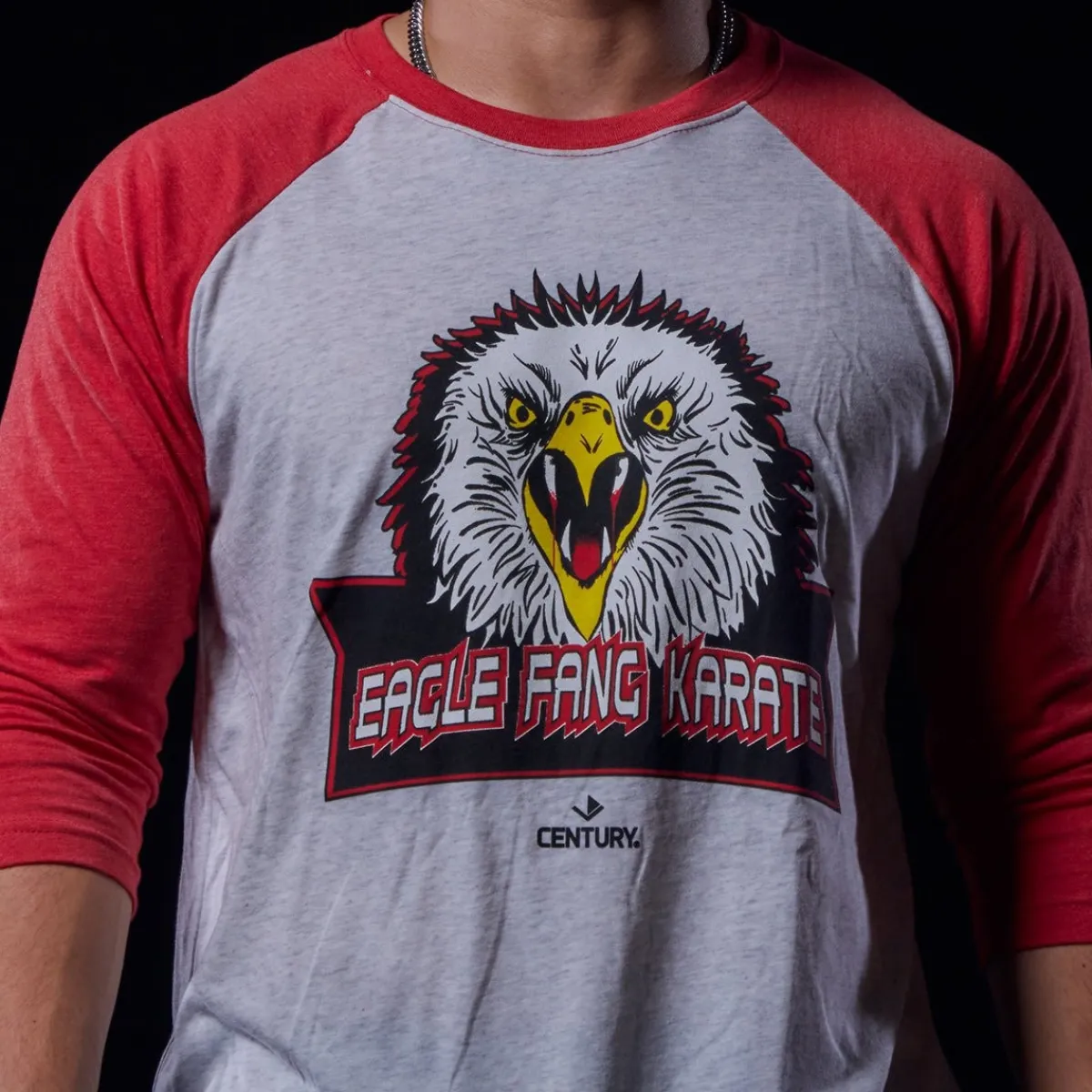 Clearance Century US Retail Eagle Fang Baseball Tee Red/White