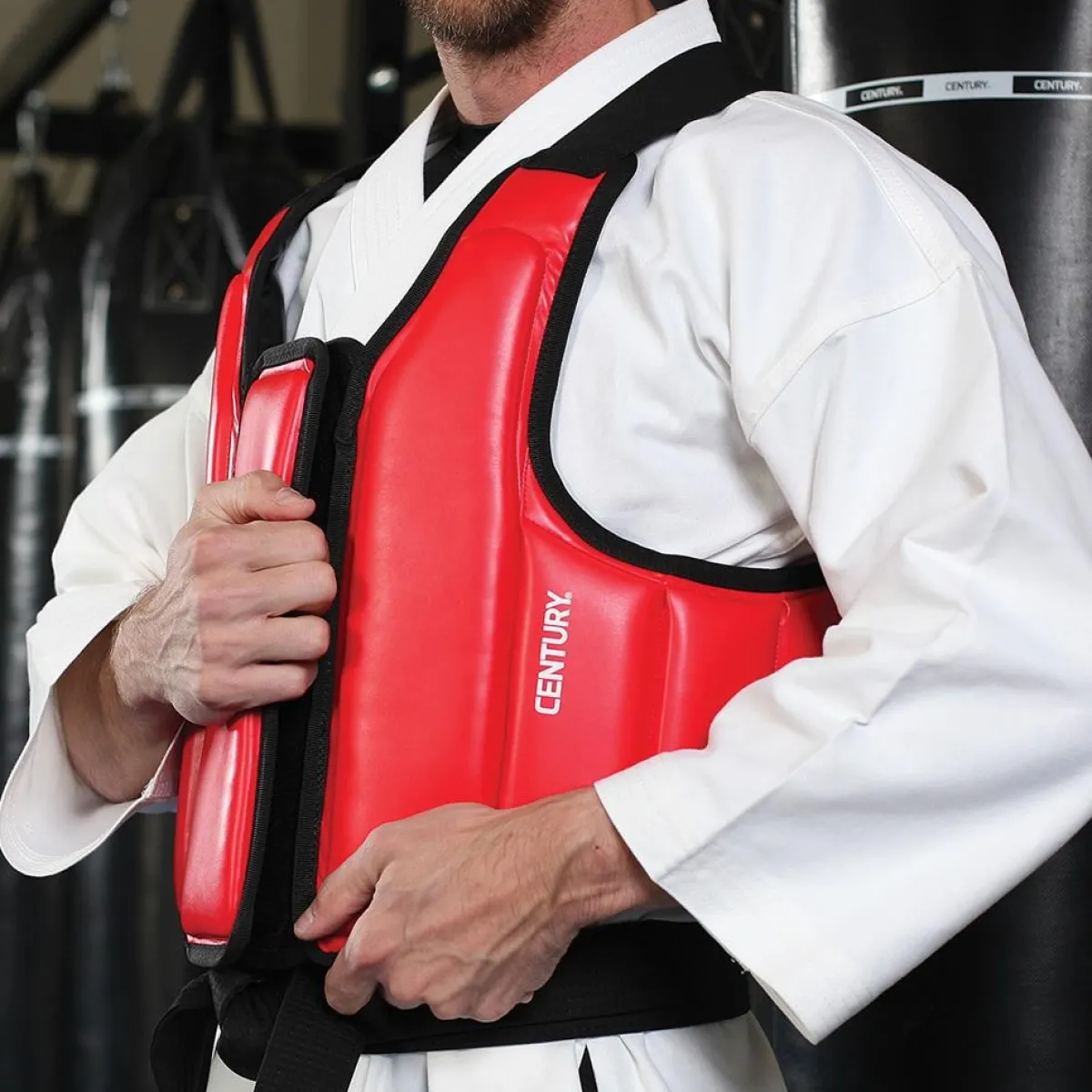 Discount Century US Retail Front Open Chest Guard Red/Black