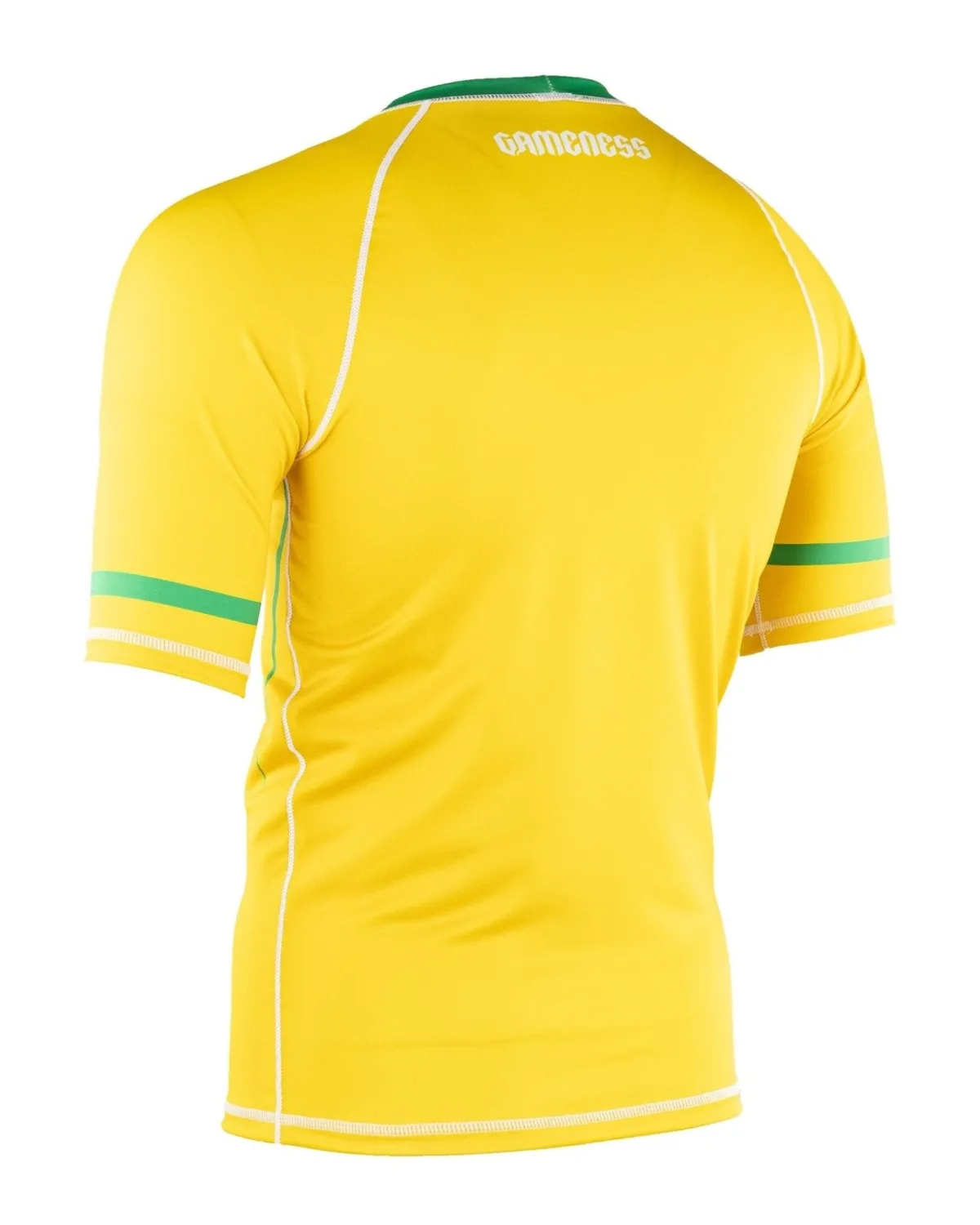 Clearance Gameness Brazil Short Sleeve Rash Guard Yellow