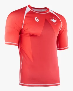 Hot Gameness Canada Short Sleeve Rash Guard Red