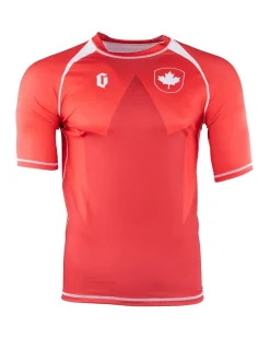 Hot Gameness Canada Short Sleeve Rash Guard Red