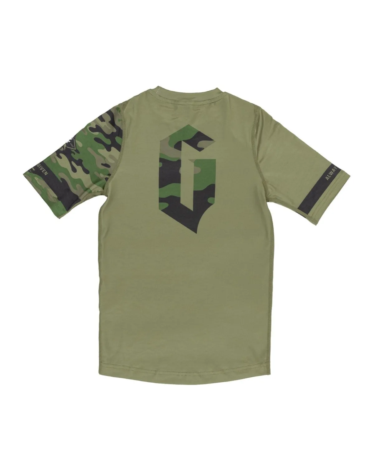 Discount Gameness Combate Youth Short Sleeve Rash Guard Olive