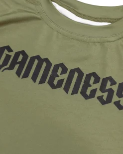 Discount Gameness Combate Youth Short Sleeve Rash Guard Olive