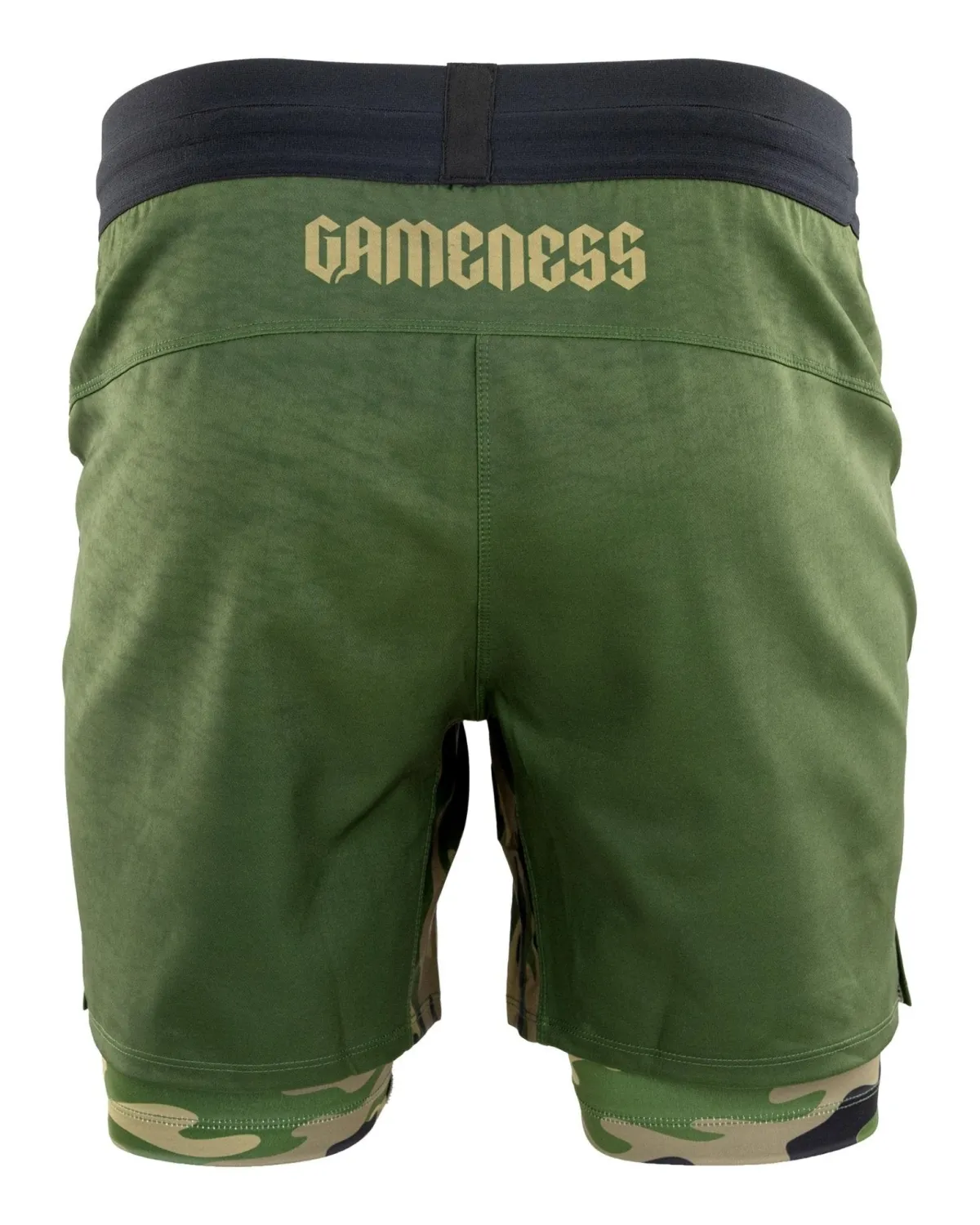 Online Century Martial Arts Gameness Men's Combate Lined Grappling Shorts Olive