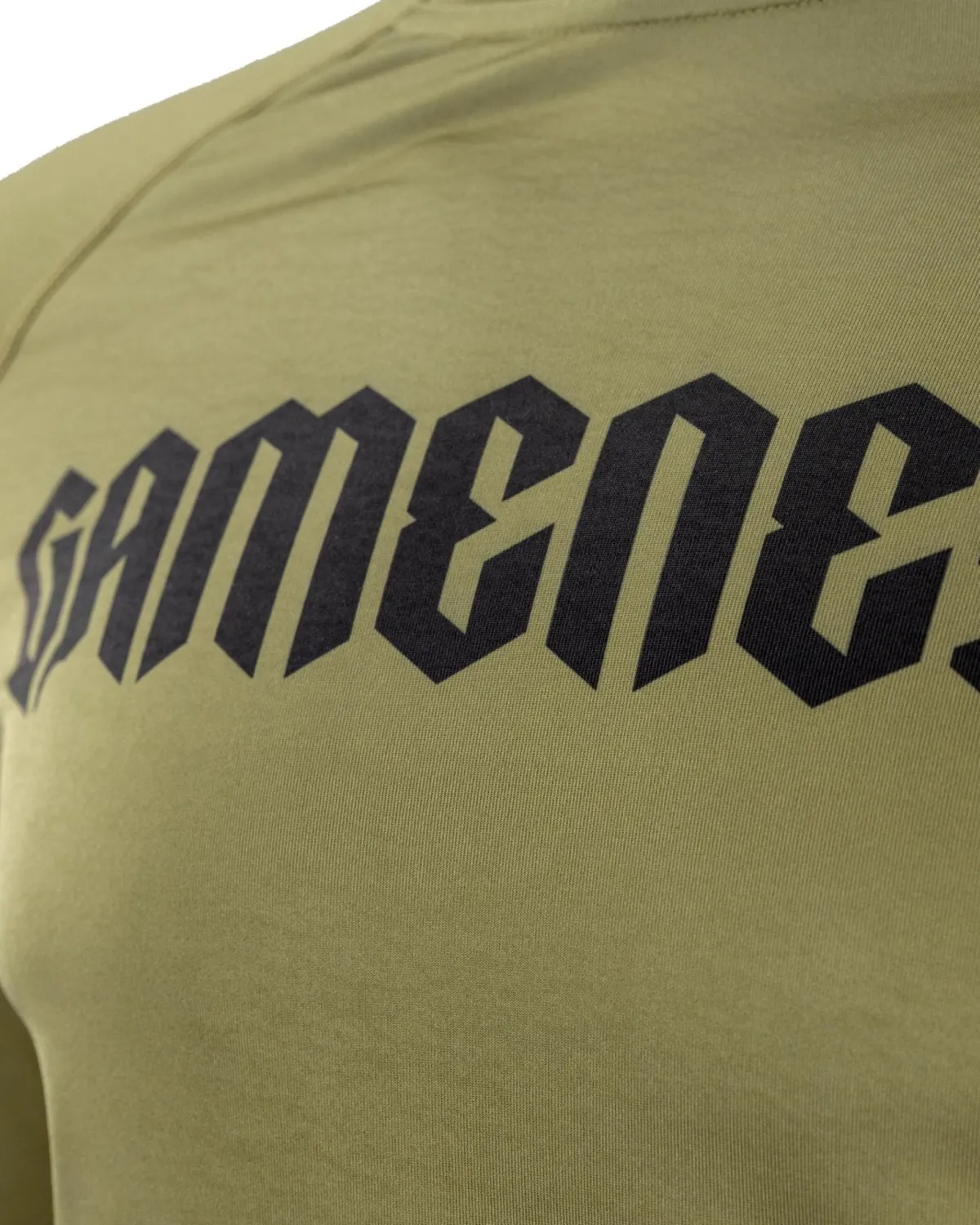 Hot Century Martial Arts Gameness Men's Combate Long Sleeve Rash Guard Olive