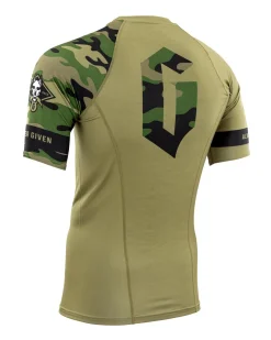 Outlet Century Martial Arts Gameness Men's Combate Short Sleeve Rash Guard Olive