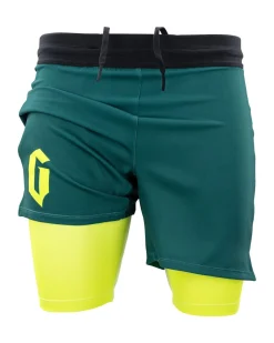 Sale Gameness Men's Eco Lined Grappling Short Dark Green