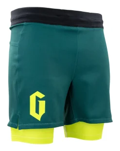 Sale Gameness Men's Eco Lined Grappling Short Dark Green