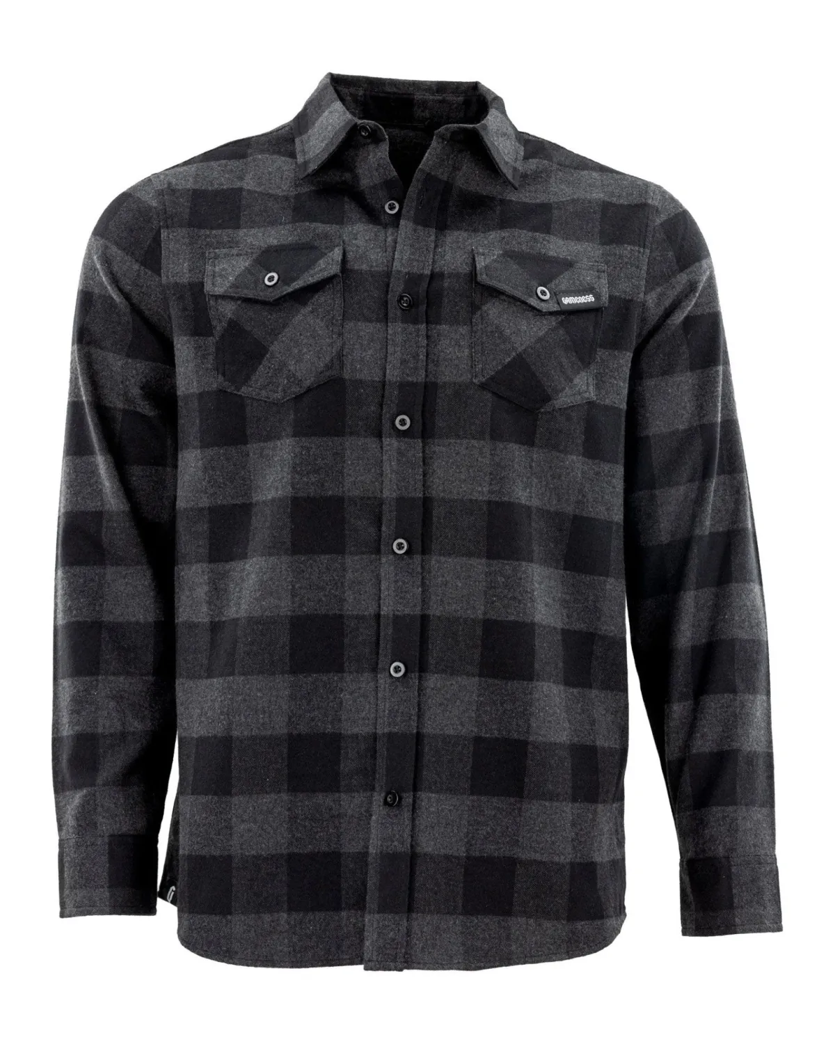 Outlet Gameness Roll Call Men's Flannel Shirt Black/Grey