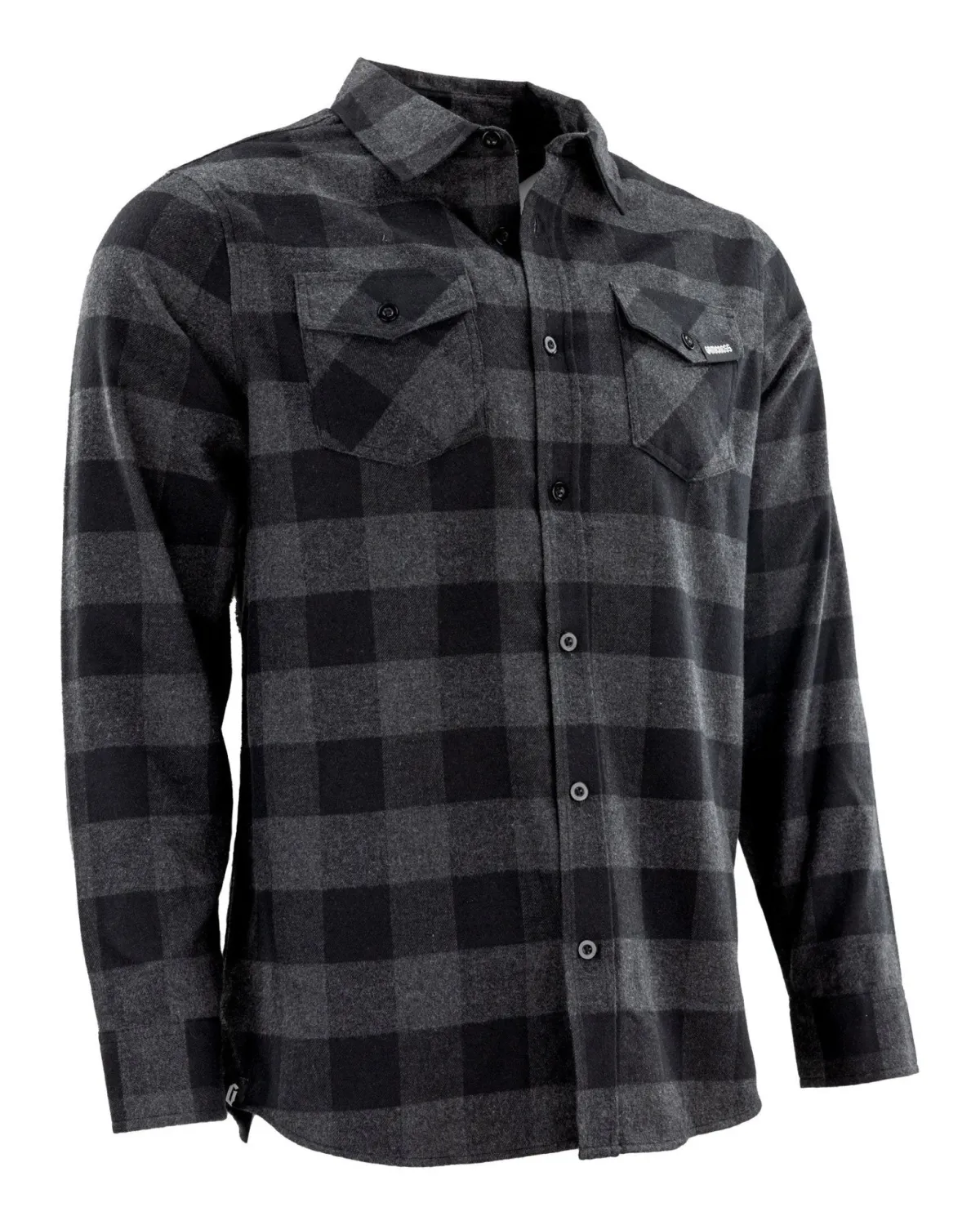 Outlet Gameness Roll Call Men's Flannel Shirt Black/Grey