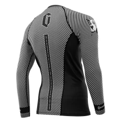 Clearance Gameness Spirit Animal Long Sleeve Rash Guard Black/White