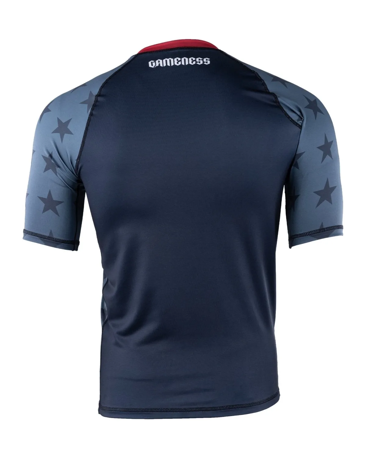 Discount Gameness USA Stars Short Sleeve Rash Guard Blue