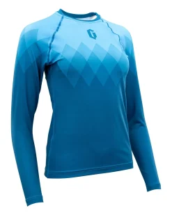 Hot Gameness Women's Eco Long Sleeve Rash Guard Turquoise