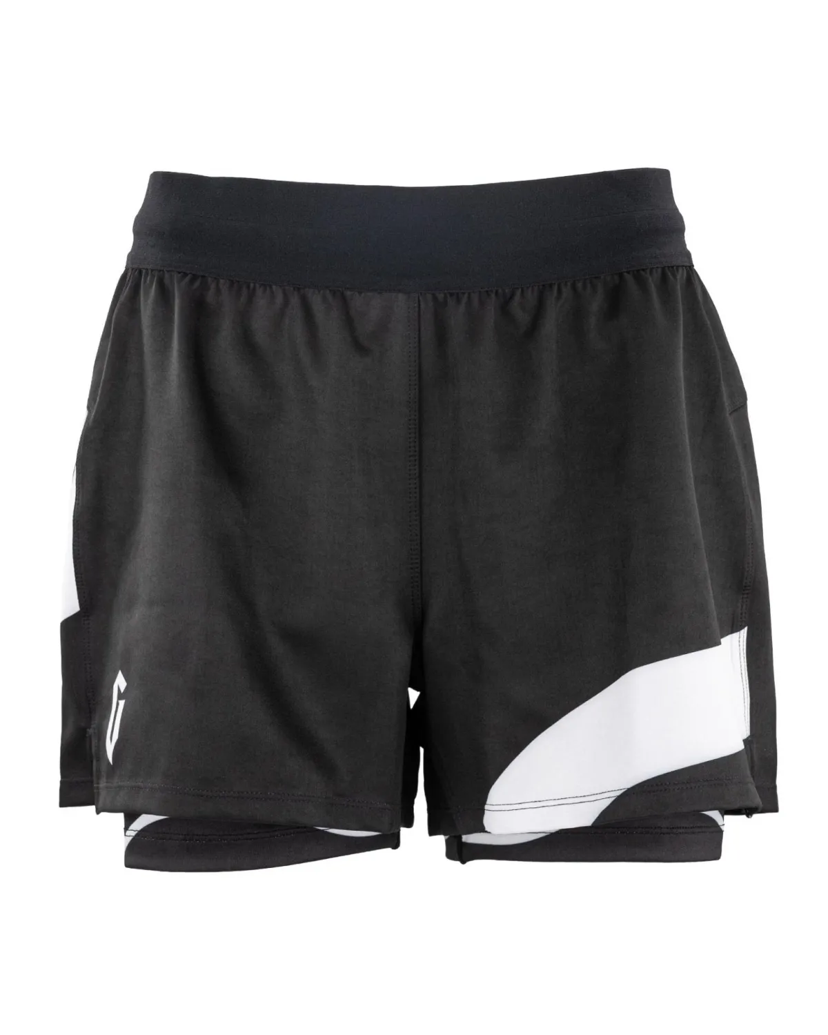 Clearance Century Martial Arts Gameness Women's Lined Pro Grappling Short - Flow Black