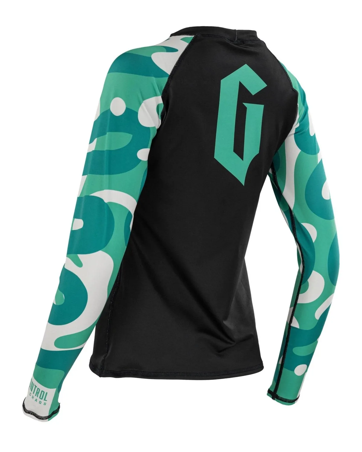 New Gameness Women's Long Sleee Bravo Rash Guard Black/Teal