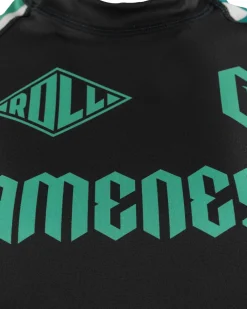 Gameness Women's Short Sleeve Bravo Rash Guard Black/Teal