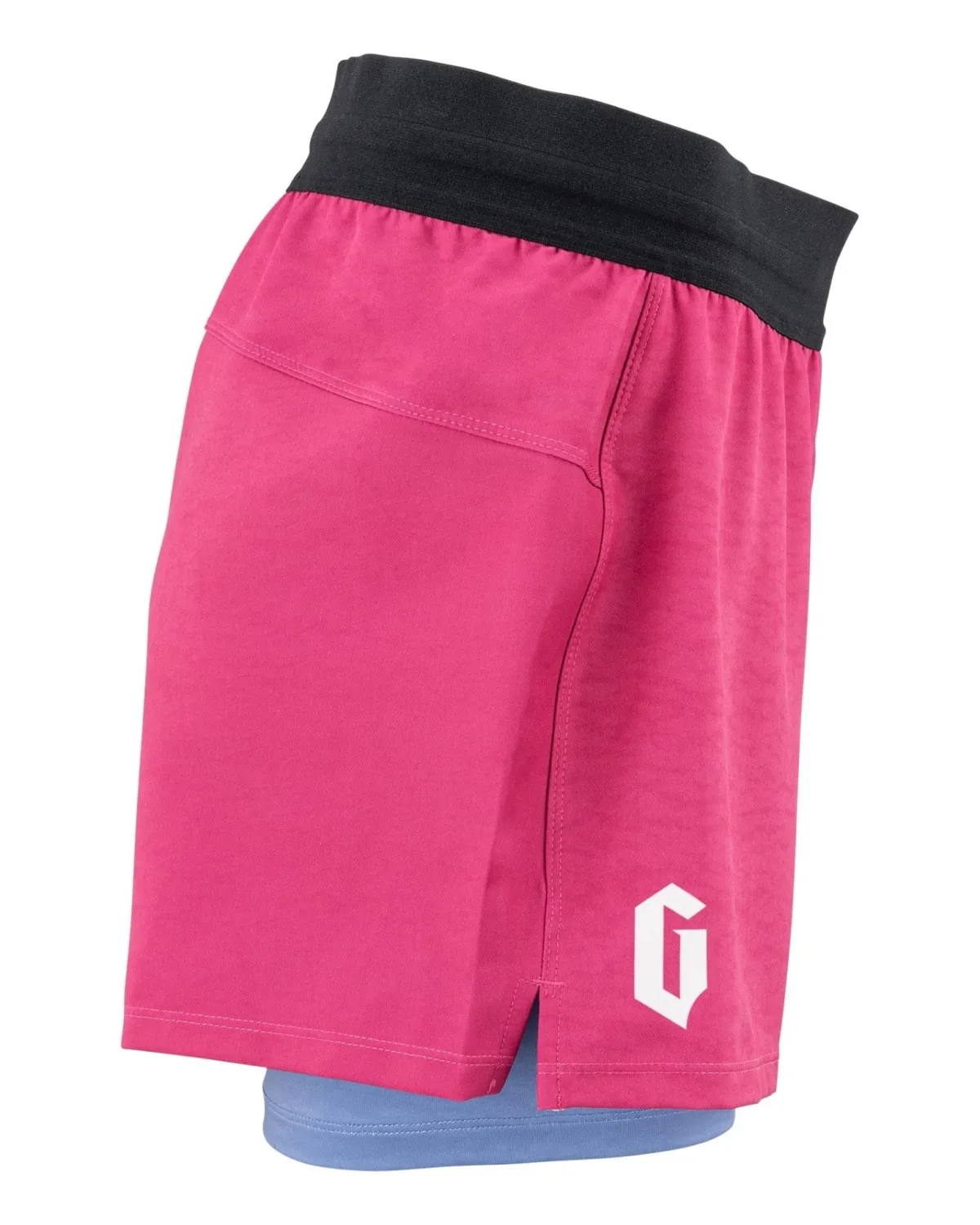 Best Gameness Women's Tempest Lined Grappling Shorts Pink/Blue