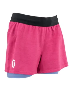 Best Gameness Women's Tempest Lined Grappling Shorts Pink/Blue