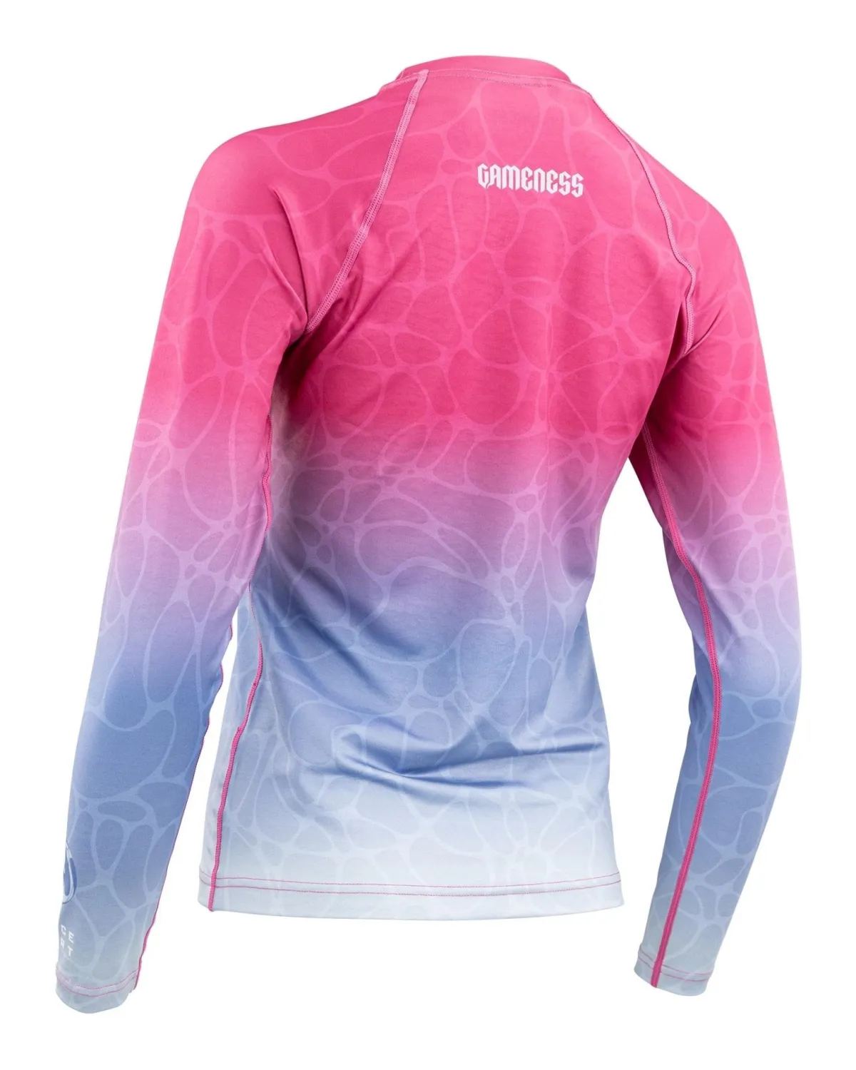 Outlet Gameness Women's Tempest Long Sleeve Rash Guard Blue/Pink