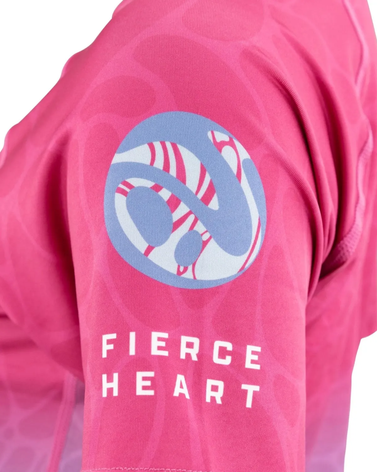 Outlet Gameness Women's Tempest Short Sleeve Rash Guard Pink/Blue