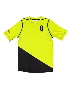 New Gameness Youth Eco Short Sleeve Rash Guard Neon Green