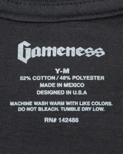 Discount Gameness Youth Roll with Us Tee Black