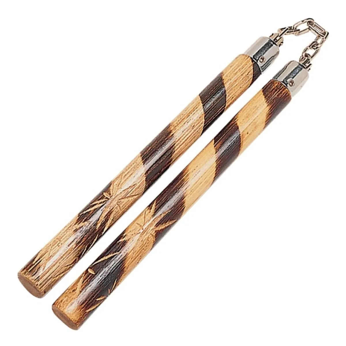 Hot Century US Retail Hand Carved Rattan Nunchaku Natural