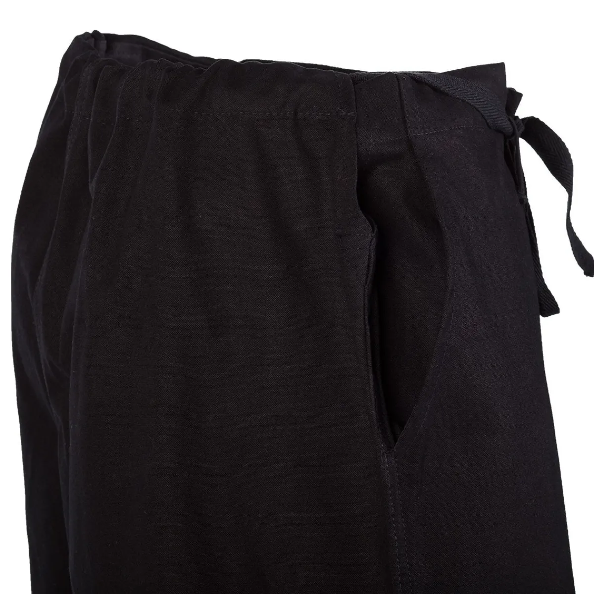 Discount Century Martial Arts 10 oz. Middleweight Brushed Cotton Traditional Waist Pants Black