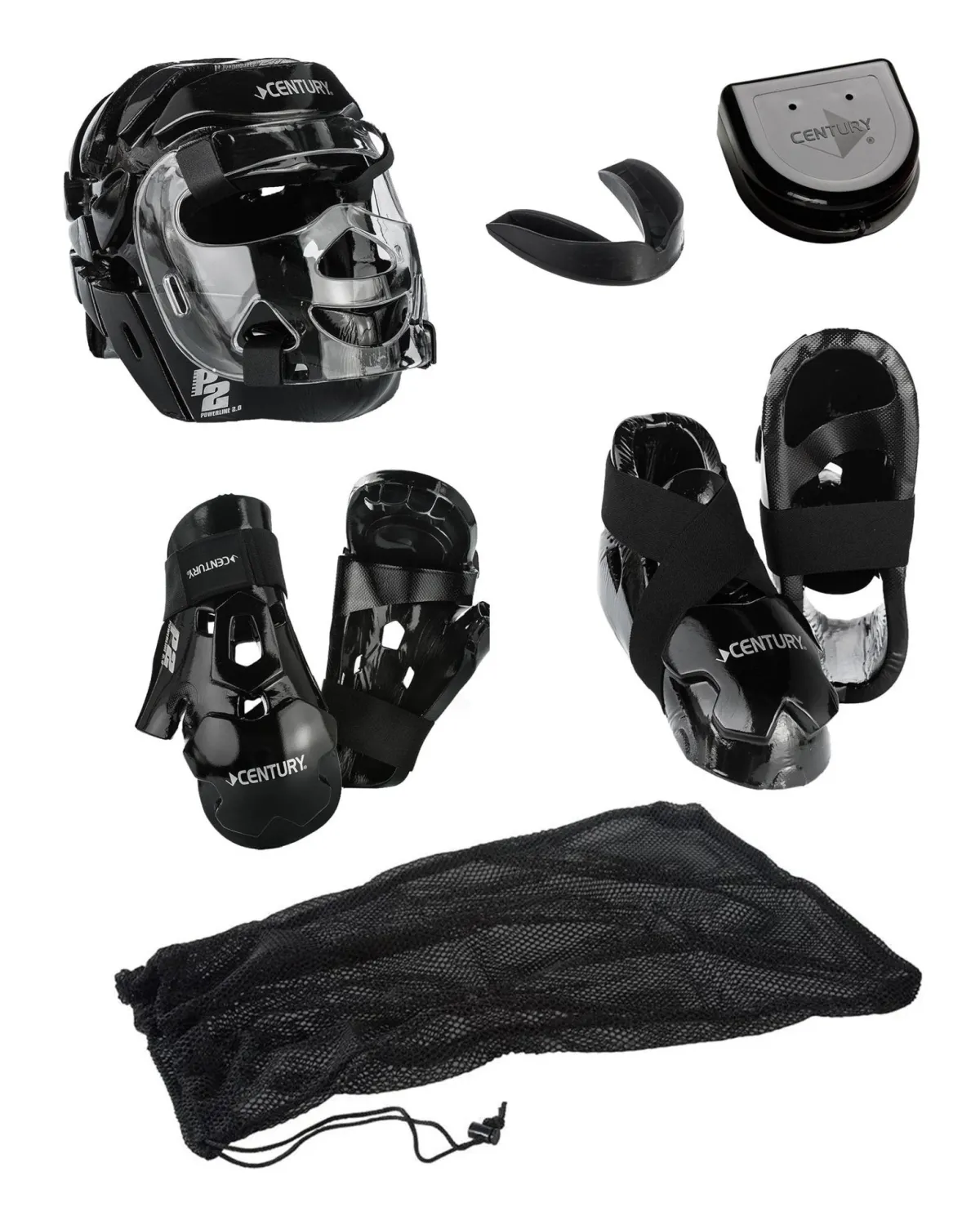 New Century Martial Arts P2 Spar Bundle With Face Shield