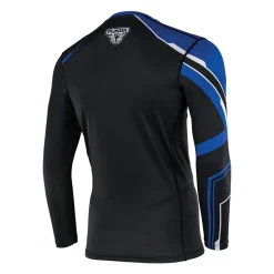 Hot Century Martial Arts Punok Long Sleeve Compression Top Blue/Black/White