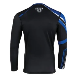 Hot Century Martial Arts Punok Long Sleeve Compression Top Blue/Black/White