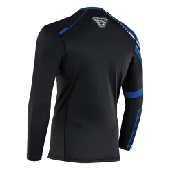 Hot Century Martial Arts Punok Long Sleeve Compression Top Blue/Black/White