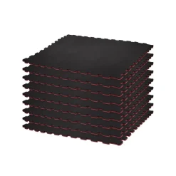 Online Century US Retail Reversible 2 Color 3/4" Thick Puzzle Sport Mat Kit - Black/Cardinal