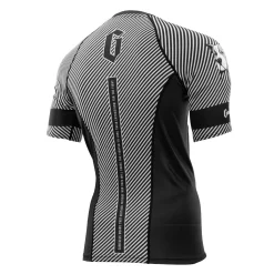Outlet Gameness Spirit Animal Short Sleeve Rash Guard Black/White