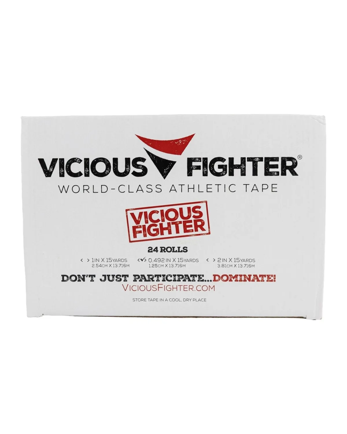 New Gameness Vicious Fighter .492" Athletic Tape - 24 Rolls White