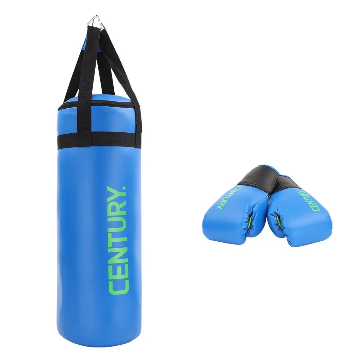 Outlet Century Martial Arts Youth Bag and Glove Combo Blue/Green